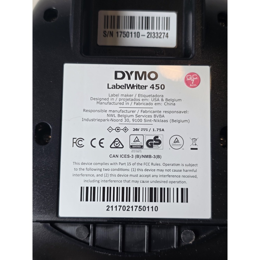 Dymo LabelWriter 450 Thermal Label Printer 1750110 w/ Power Cord And Box - Picture 12 of 12